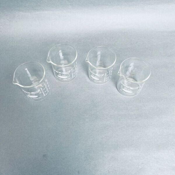 VWR Glass Beaker 50 ml Total of 4 Beakers