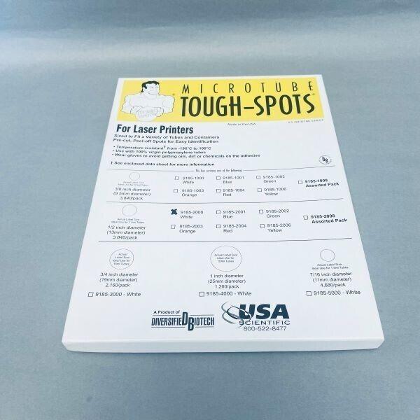 Diversified Biotech Tough-Spots Laser Label 13 mm Diameter Pack of 2880 Labels