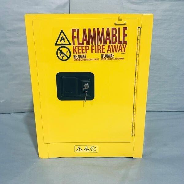 Uline Flammable Storage Cabinet 4 Gallon 17 x 17 x 22 in. with Self Closing Door