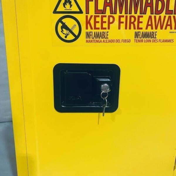 Uline Flammable Storage Cabinet 4 Gallon 17 x 17 x 22 in. with Self Closing Door