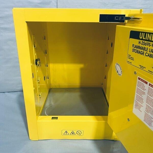 Uline Flammable Storage Cabinet 4 Gallon 17 x 17 x 22 in. with Self Closing Door