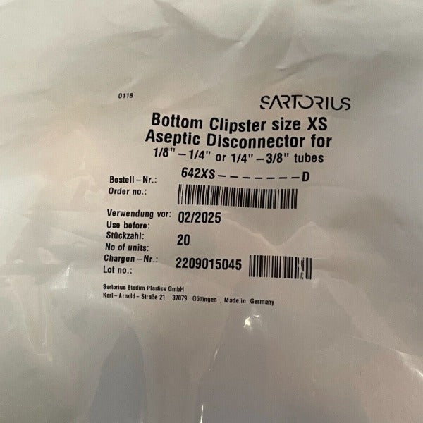 Sartorius Aseptic Disconnector for Tubes Clipster XS 10 Clips