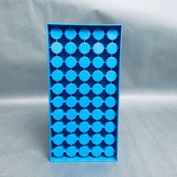 Thermo Scientific Vial Rack for 15 mm Diameter Vials Blue PP 50 Vial Capacity