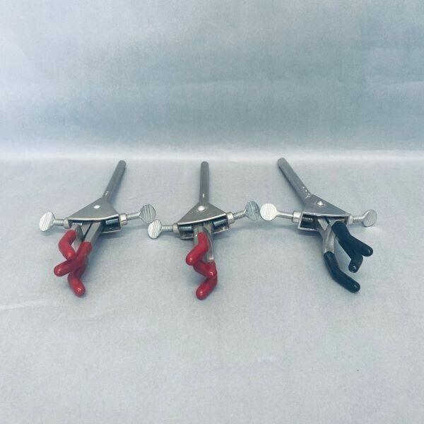 Chemglass Clamp Three Prong Extension Dual Adjustment 5 in. Arm Set of 3 Clamps