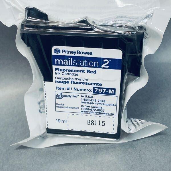 Tinta roja fluorescente Pitney Bowes Mailstation 2 Total de 2 cartuchos