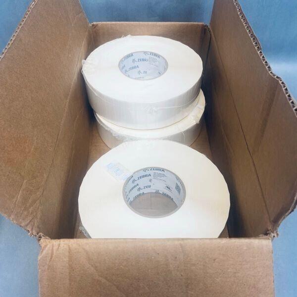 Zebra Barcode Label Z-Ultimate 3000T White 2 x 0.5 in. Case of 4 Rolls