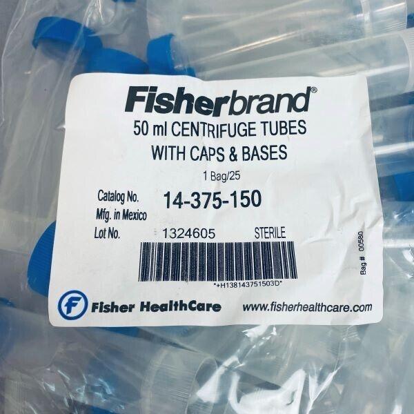 Tubo de centrífuga Fisherbrand con tapa y base, 50 ml, caja de 500 tubos