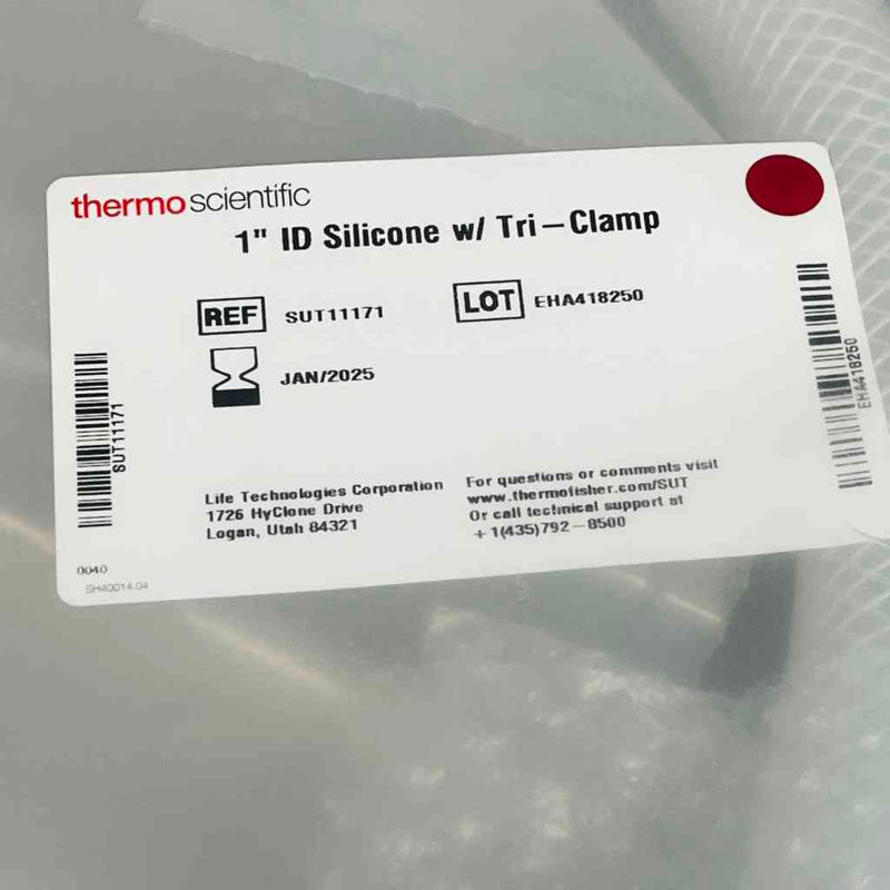 Saint-Gobain Sani-Tech Platinum Tubing Reinforced 1" ID x 5 ft w Clamps Lot of 2