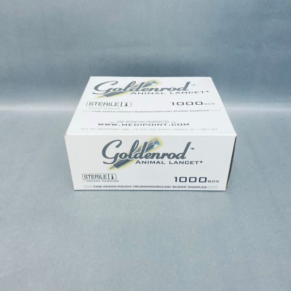 Lanceta Medipoint Goldenrod para animales de 4 mm en total 1000