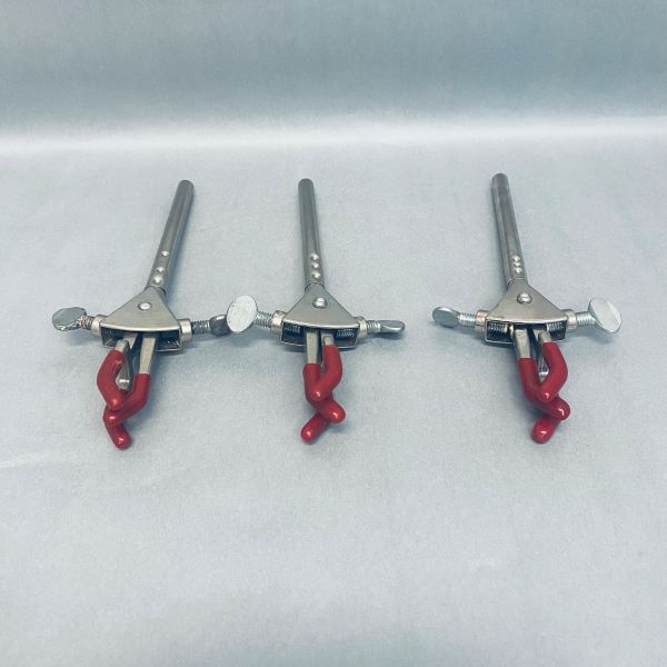 Chemglass Clamp Three Prong Extension Dual Adjustment 5 in. Arm Set of 3 Clamps