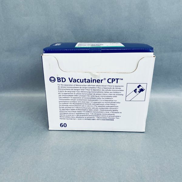 Becton Dickinson Vacutainer CPT 8 ml Case of 60 Tubes