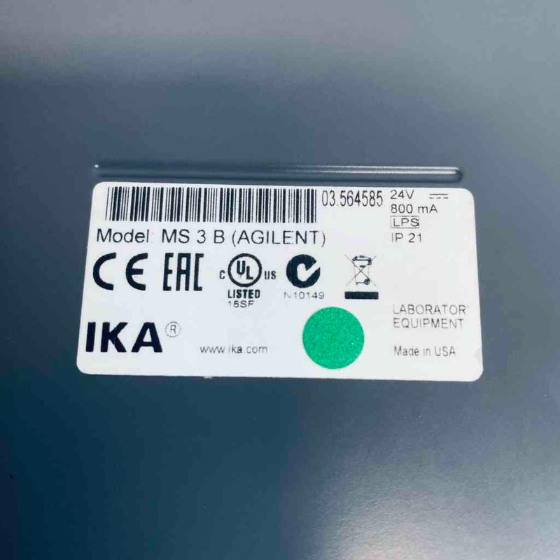 IKA MS3 Vortexer With 96 Well Microplate Mixer Attachment - MS 3 B Agilent