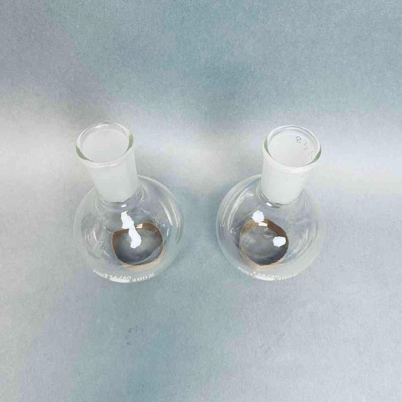 Kimble Kimax Boiling Flask 200 ml 24/40 Joint Set of 2 Flasks