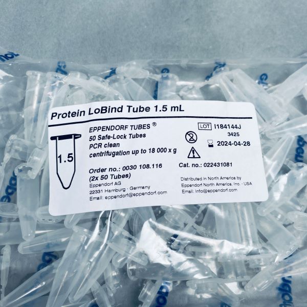 Eppendorf Centrifuge Tube 1.5 ml Safe Lock Total of 350 Tubes