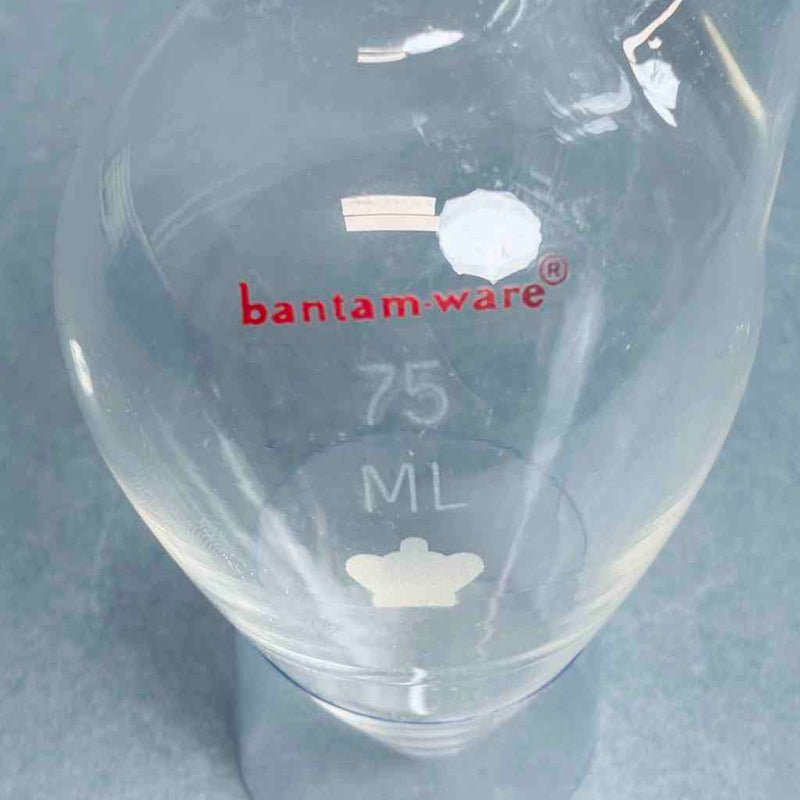 Kontes Pear Shaped Flask 2-Neck 75 ml Heavy Wall CN-14/20 SN-10/18 - Lot of 2 Flasks