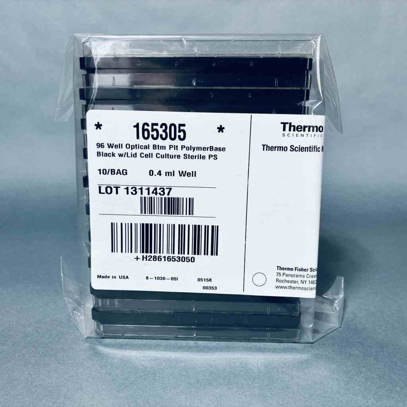 Thermo Scientific Microplate with Lid 96 Well Black Sterile Case of 30 Plates