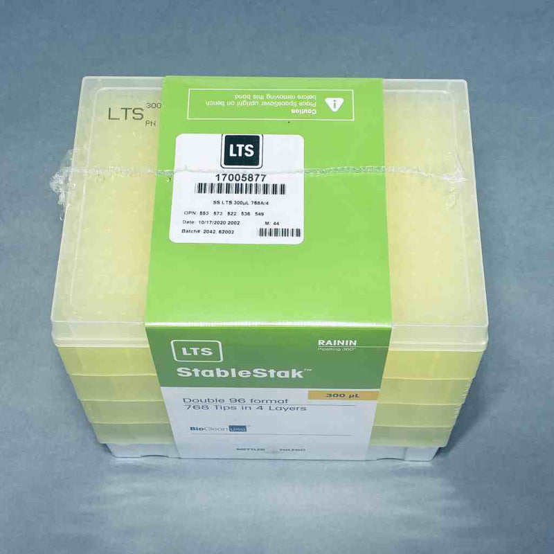 Rainin Pipette Tips 300 ul SS LTS 4 Racks with 192 Tips Each - Total of 768 Tips