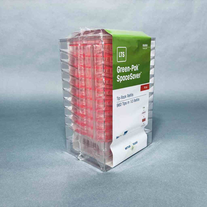 Rainin Green-Pak 10 ul Tip Rack Sterile 10 Refills of 960 Tips Total