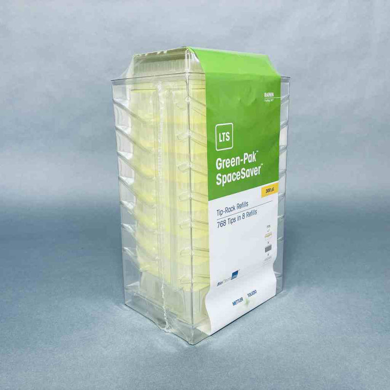 Rainin Green-Pak 300 ul Tip Rack Non-Sterile 10 Refills of 768 Tips Total