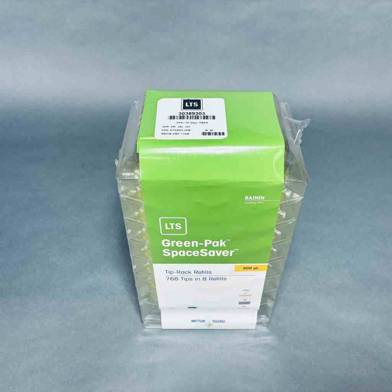 Rainin Green-Pak 300 ul Tip Rack Non-Sterile 10 Refills of 768 Tips Total