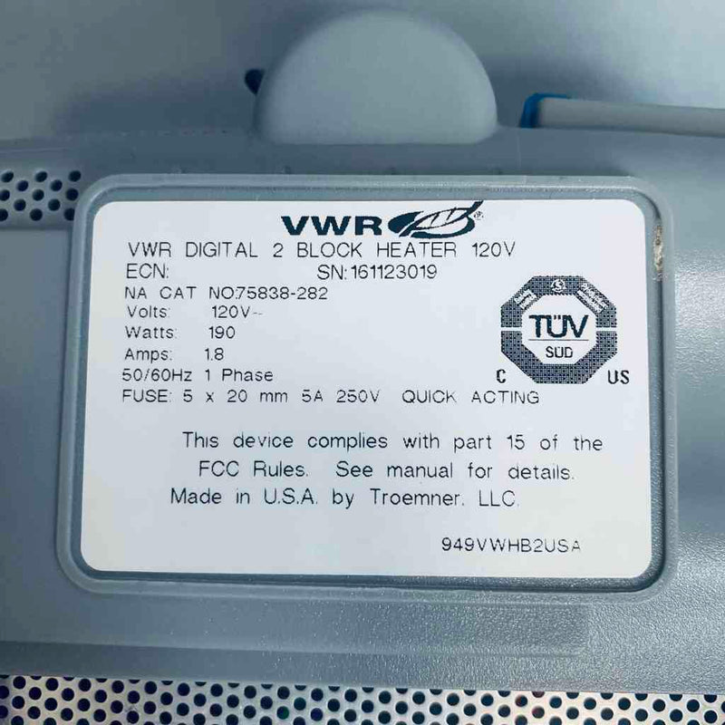 VWR Digital Dry Bath Dual Block Heater