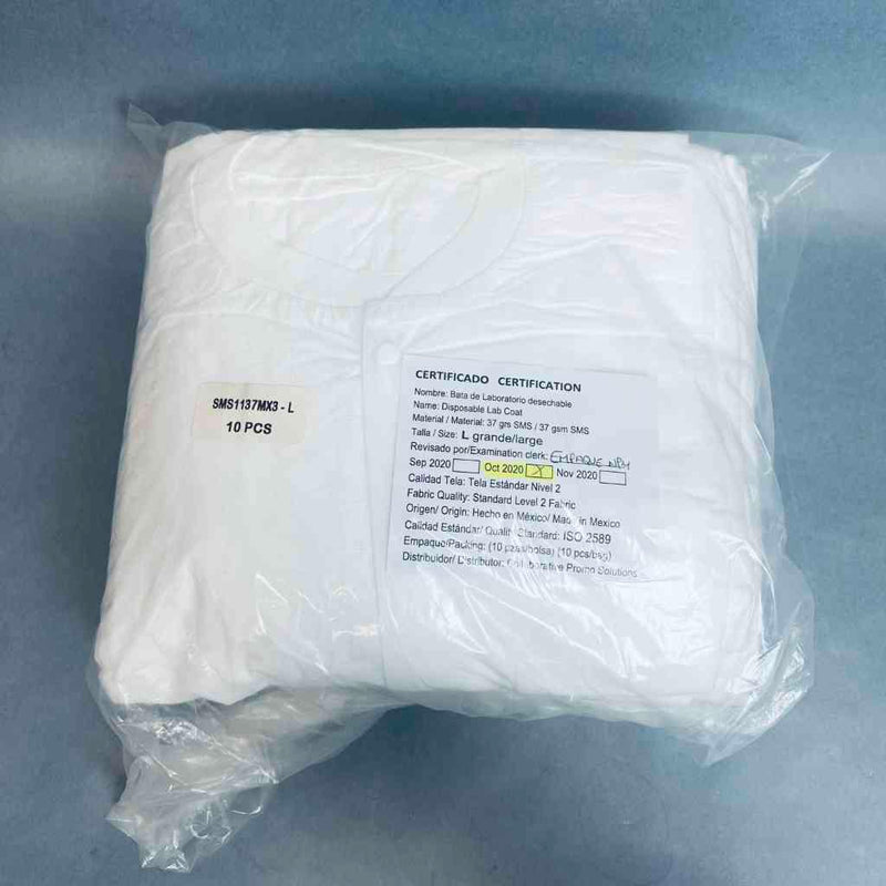 Collaborative Promo Solution SMS Level 2 Lab Coat Large White 30 Coats
