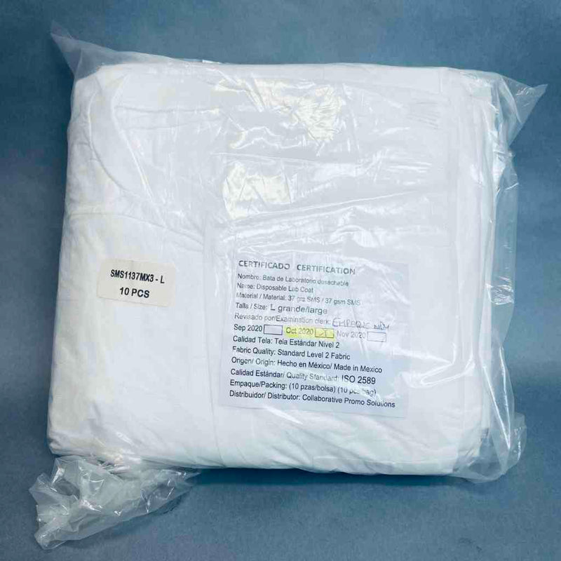 Collaborative Promo Solution SMS Level 2 Lab Coat Large White 30 Coats