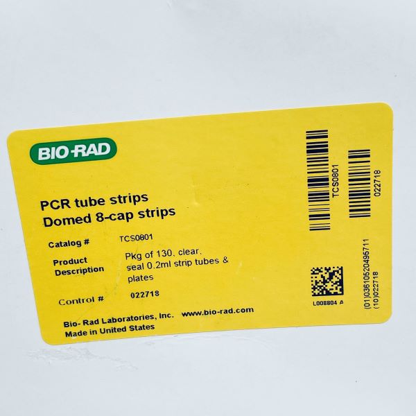 Bio-Rad 8-Cap Strip Domed for 0.2 ml Tubes for Total of 130 Strips