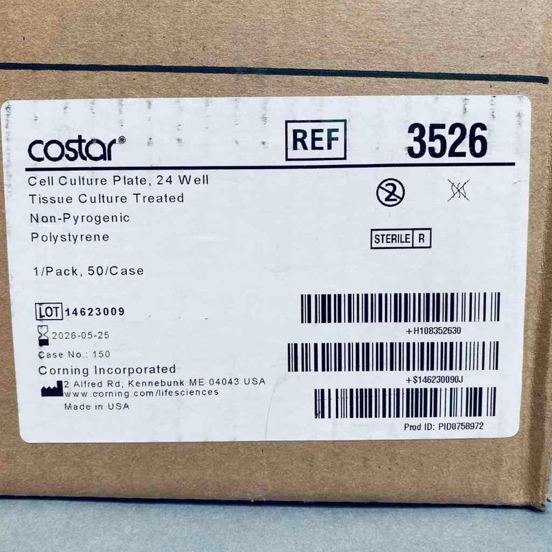 Corning Culture Microplate with Lid 24 Well 3.4 ml Individually Sealed Case of 50 Plates