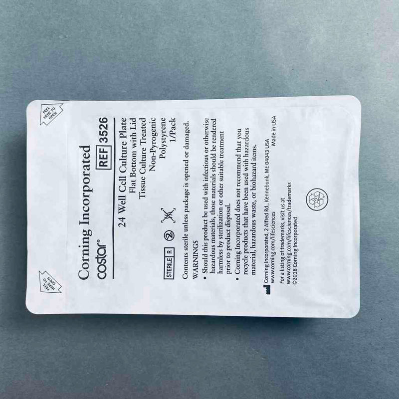 Corning Culture Microplate with Lid 24 Well 3.4 ml Individually Sealed Case of 50 Plates