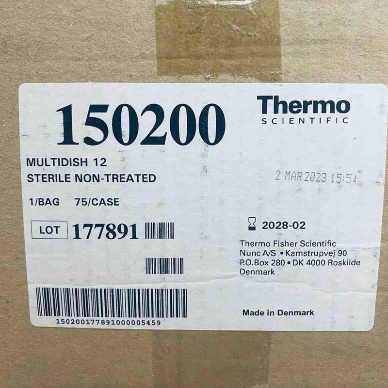 Thermo Scientific Nunc Multidish Non-Treated Sterile Microplate 12 Well Case of 75 Dishes