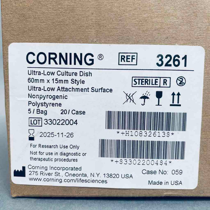 Corning Ultra-Low Culture Dish 60 x 15 mm Polystyrene Case of 20 Dishes