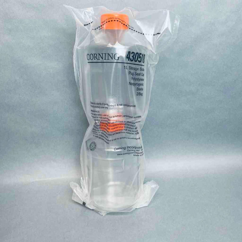 Corning Easy Grip Storage Bottle 1 L Polystyrene Plug Seal Cap Case of 24 Bottles