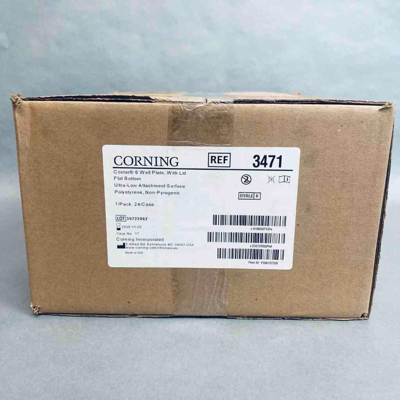 Corning 3471 Costar Microplate 6 Well Ultra-Low Attachment Surface 16.8 ml Polystyrene Case of 24 Plates