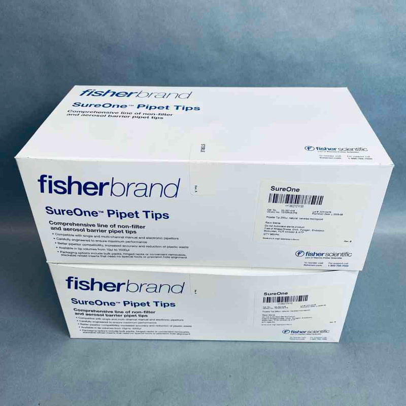 Fisher Scientific Sure-One Beveled Pipette Tip 200 ul Lot of 20 Racks