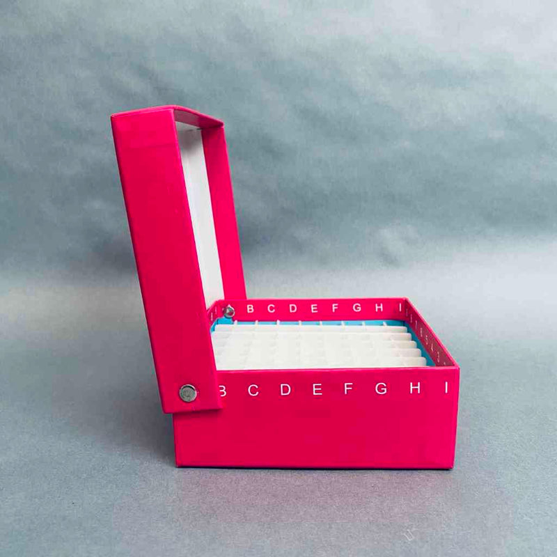 Biocision Freezer Box TruCool Pink Hinged Case of 50 Freezer Racks