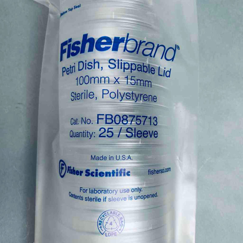 Fisher Scientific Petri Dish Slippable Lid 100 mm x 15 mm Lot of 400 Dishes