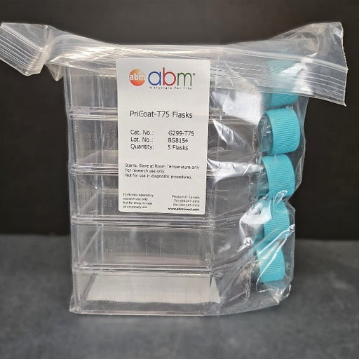 ABM Flask with Filter Cap PriCoat T75 Sealed 10 Flasks Lab Consumables::Tubes, Vials, and Flasks ABM