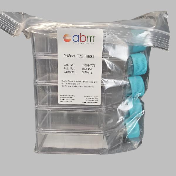 ABM Flask with Filter Cap PriCoat T75 Sealed 10 Flasks Lab Consumables::Tubes, Vials, and Flasks ABM