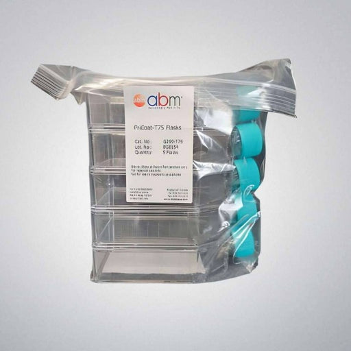 ABM Flask with Filter Cap PriCoat T75 Sealed 10 Flasks Lab Consumables::Tubes, Vials, and Flasks ABM