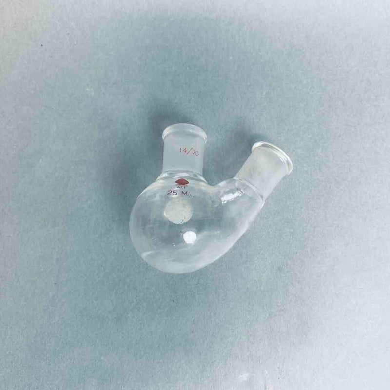 Ace Glass 2-Neck Round Bottom Flask 25 ml 14/20 Joints Angled Jointed Glassware Ace Glass