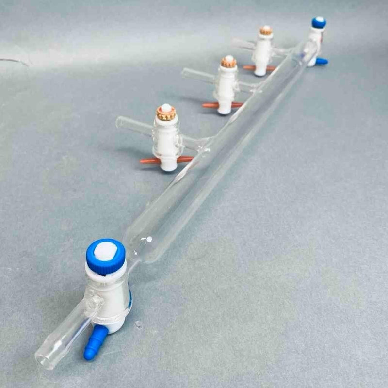 Ace Glass 3 Port Vacuum Manifold 550 mm OAL with PTFE Stopcock End Fittings Glassware Ace Glass