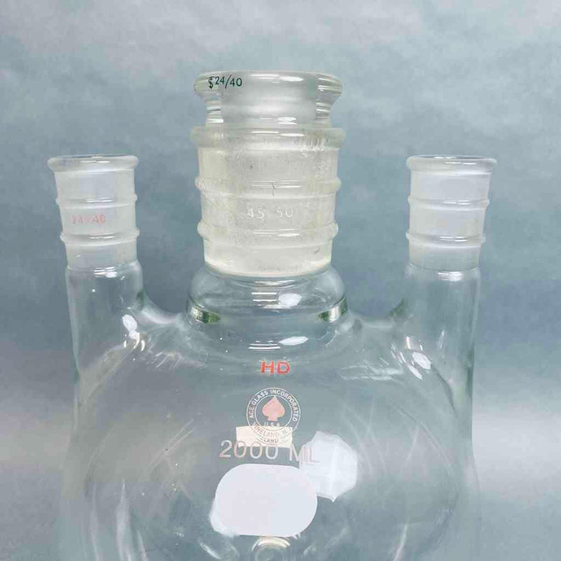 Ace Glass 4 Neck Round Bottom Flask 2 L 45/50 CN 24/40 SN Jointed Glassware Ace Glass