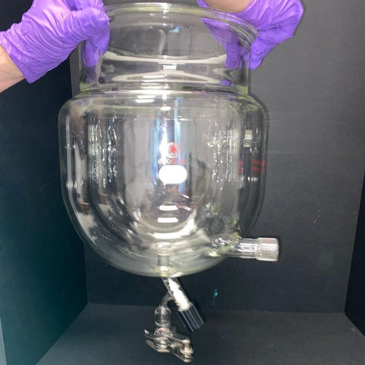 Ace Glass 6 L Jacketed Pressure Reaction Vessel 241 mm Flange Bottom Outlet Lab Equipment::Bioreactors & Fermenters Ace Glass