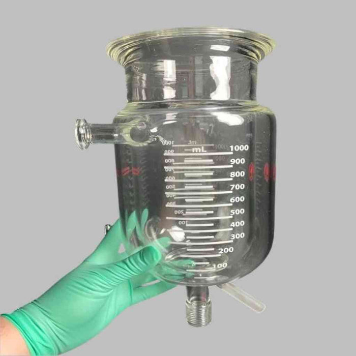 Ace Glass Cylindrical Flask Jacketed 1000 ml Bioreactor/Fermentation Vessel Bioreactors & Fermenters Ace Glass