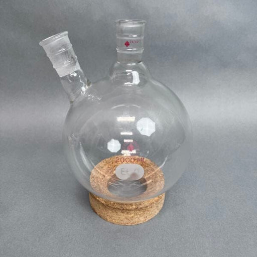 Ace Glass Round Bottom Flask 2 Neck 2000 ml with 24/40 Joints Glassware Chemglass