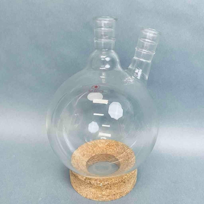 Ace Glass Round Bottom Flask 2000 ml 2 Neck Angled with 24/40 Joints Jointed Glassware Ace Glass