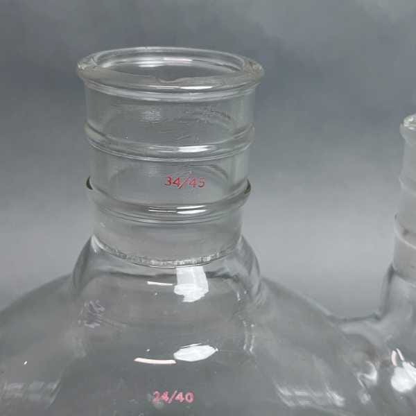 Ace Glass Round Bottom Flask 3 Neck 3000 ml with 34/45 and 24/40 Joints Glassware Ace Glass