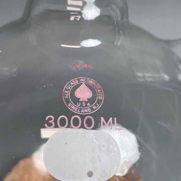 Ace Glass Round Bottom Flask 3 Neck 3000 ml with 34/45 and 24/40 Joints Glassware Ace Glass
