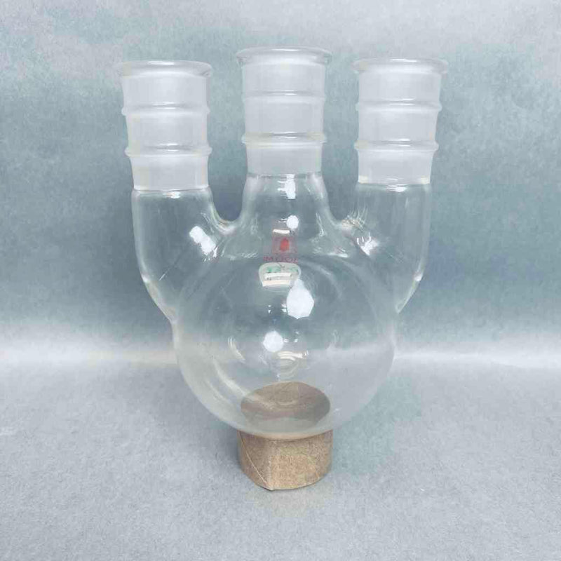 Ace Glass Vertical 3 Neck Round Bottom Flask 24/40 Joints 300 ml Jointed Glassware Ace Glass